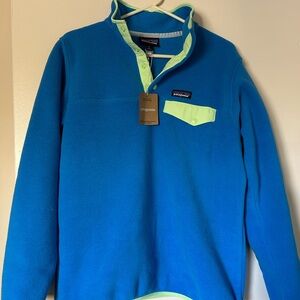 NWT Patagonia Vessel Blue Snap-T Synchilla Fleece